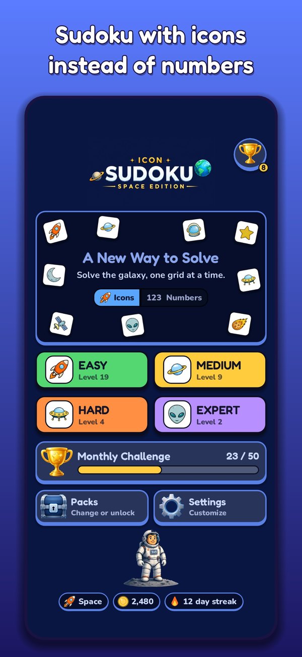 Icon Sudoku screenshot 1